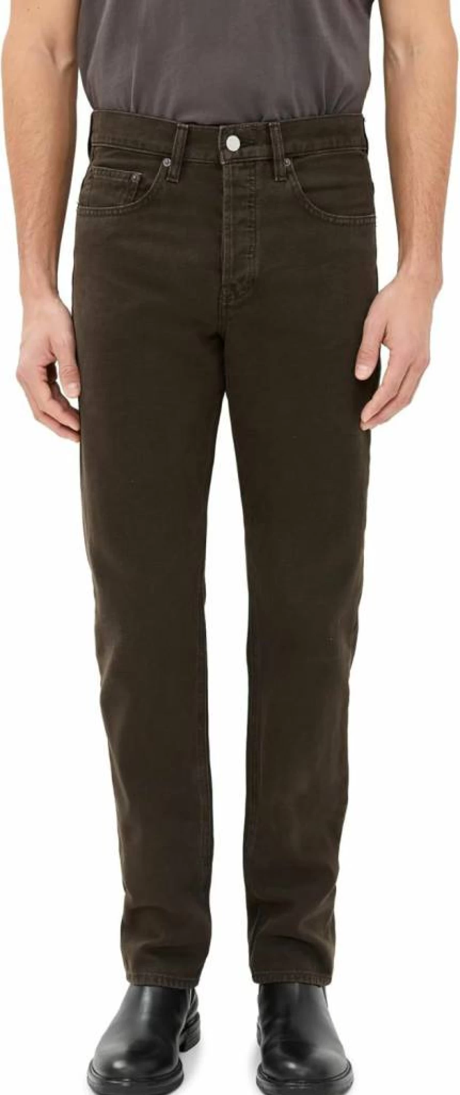 FRAME Men's Straight Fit Jeans - Classic Blue Denim Pants for Men