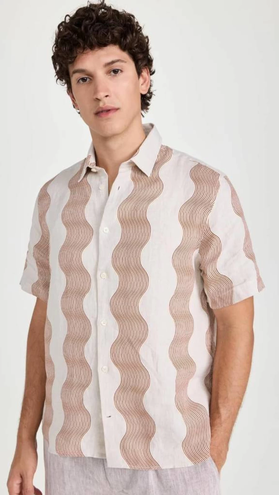 Frescobol Carioca Men's Castro Duo Cabana Striped Shirt - Casual Summer Beachwear