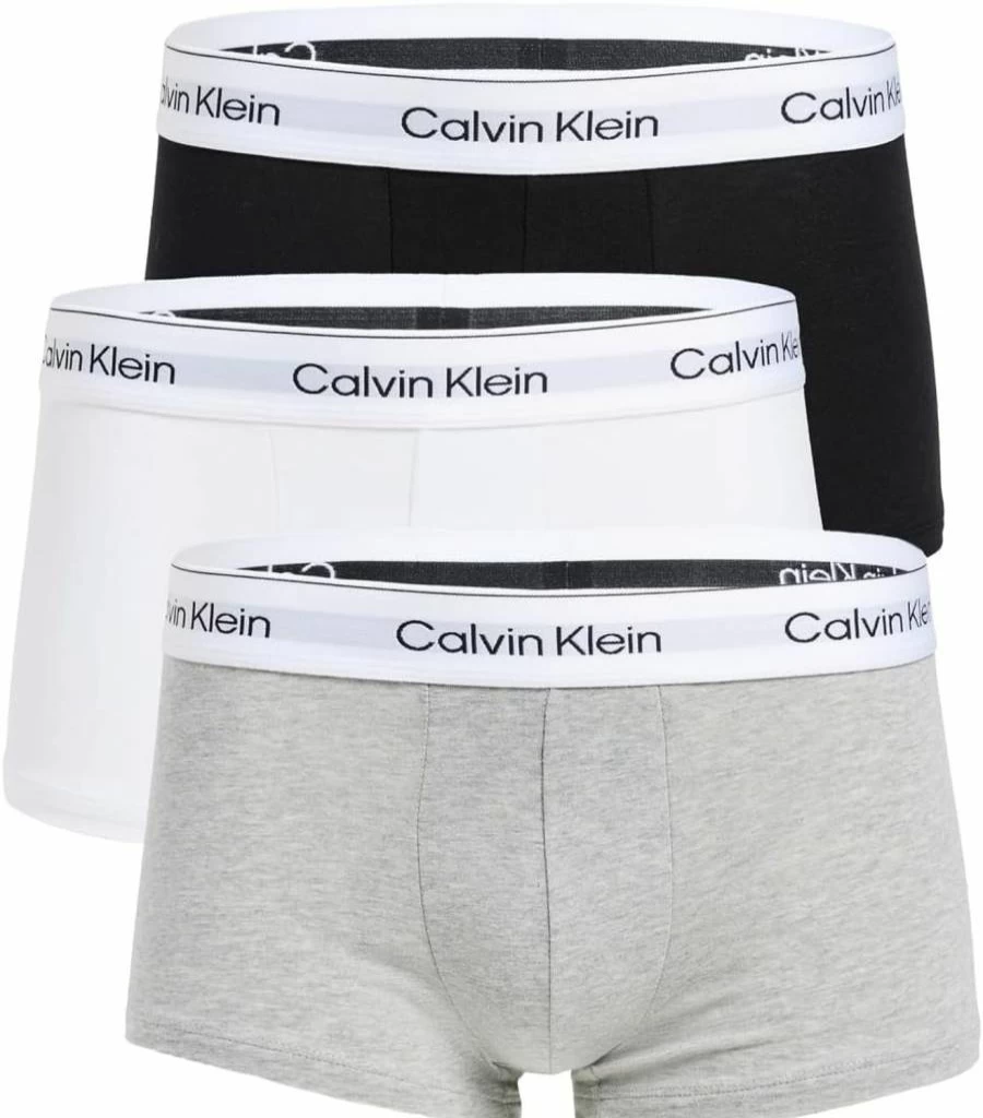 Calvin Klein Men's Cotton Stretch 3-Pack Low Rise Trunk Underwear – Icon Collection
