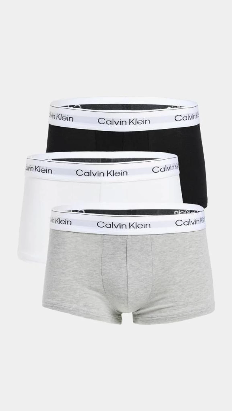 Calvin Klein Men's Cotton Stretch 3-Pack Low Rise Trunk Underwear – Icon Collection
