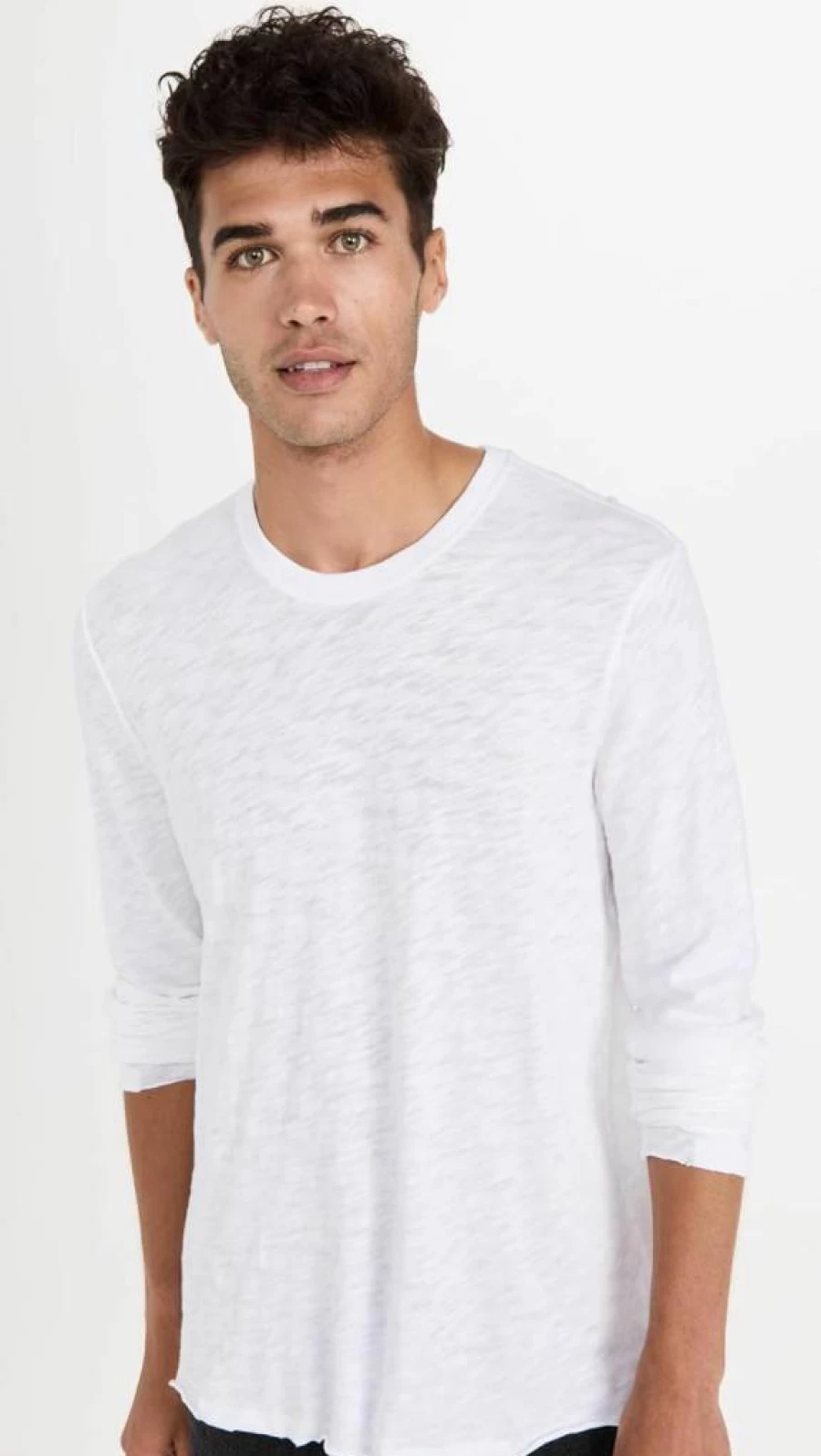 Anthony Thomas Melillo Men's Slub Jersey Destroyed Wash Crew Neck T-Shirt – Distressed Vintage Tee