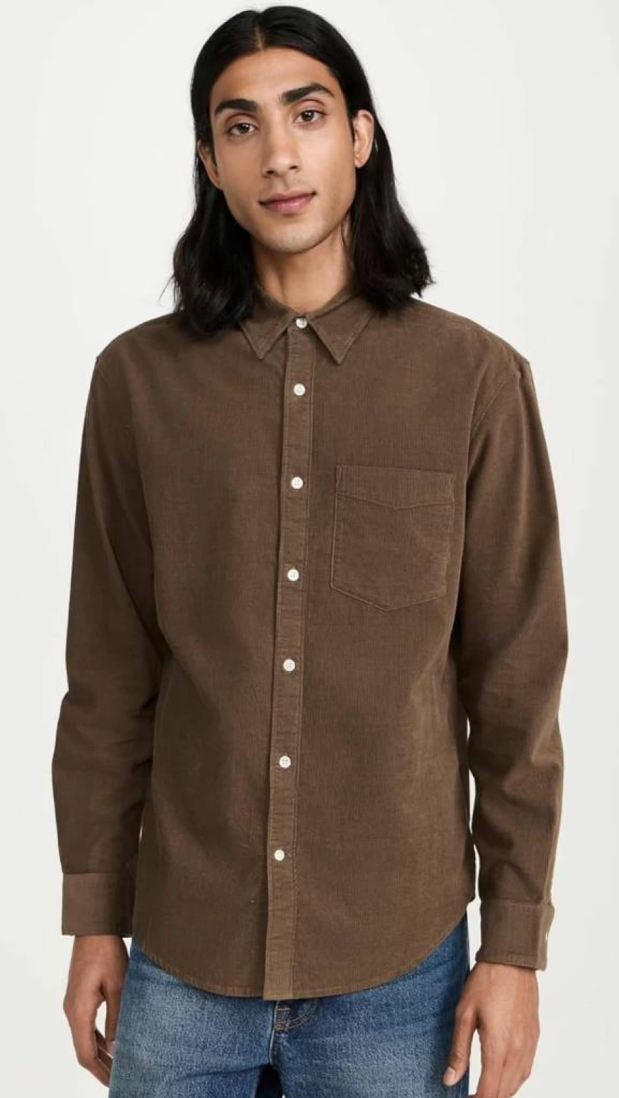 Club Monaco Men's Slim Fit Pinwale Corduroy Button-Down Shirt