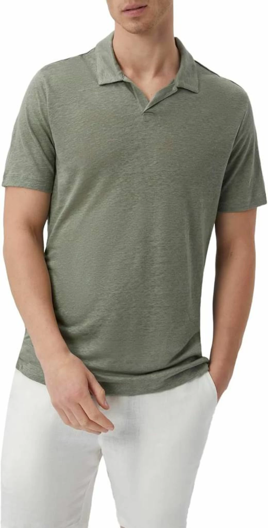 Onia Men's Shaun Linen Polo Shirt - Breathable Summer Casual Short Sleeve Top
