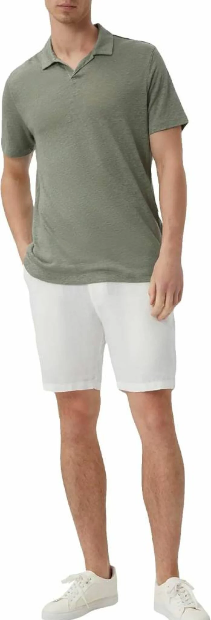 Onia Men's Shaun Linen Polo Shirt - Breathable Summer Casual Short Sleeve Top