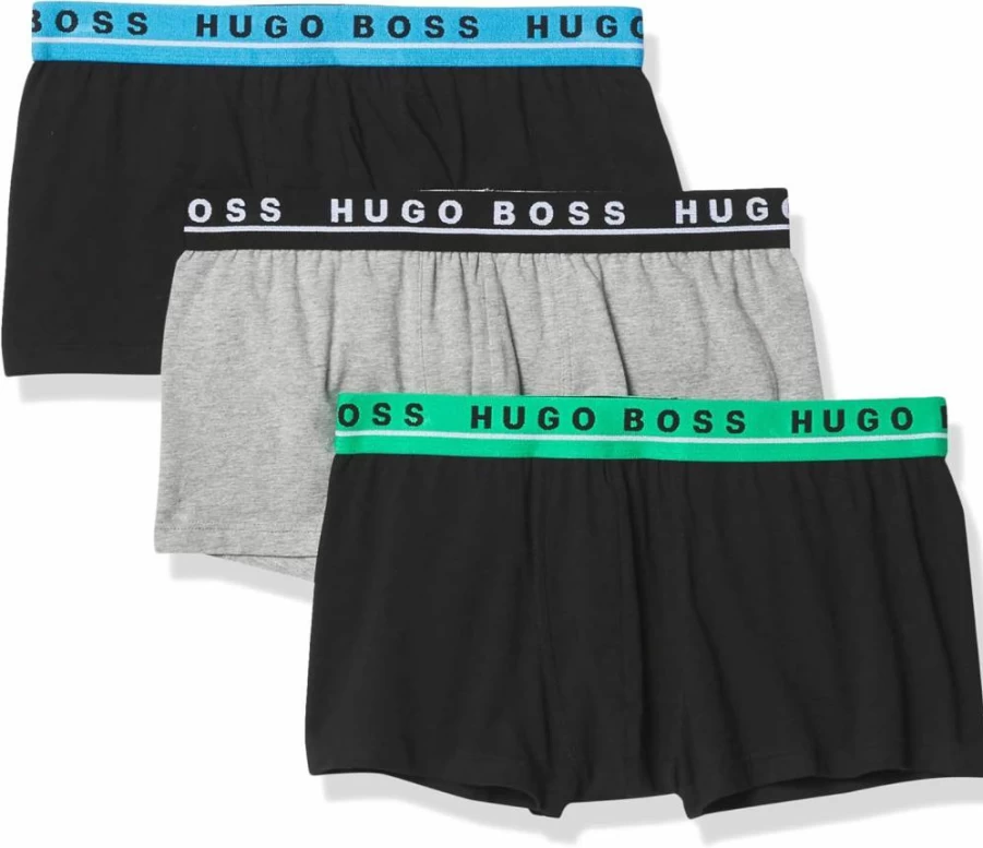 BOSS Men's Cotton Stretch Underwear 3-Pack - Comfortable Breathable Trunks