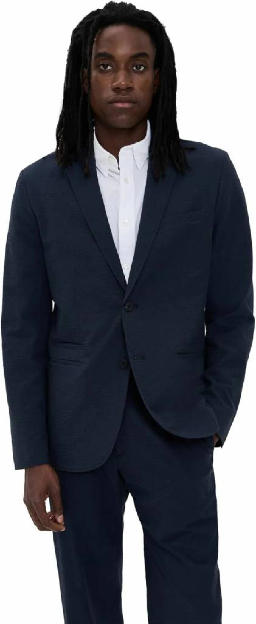 Club Monaco Men's Slim Fit Seersucker Blazer Jacket - Lightweight Summer Sport Coat