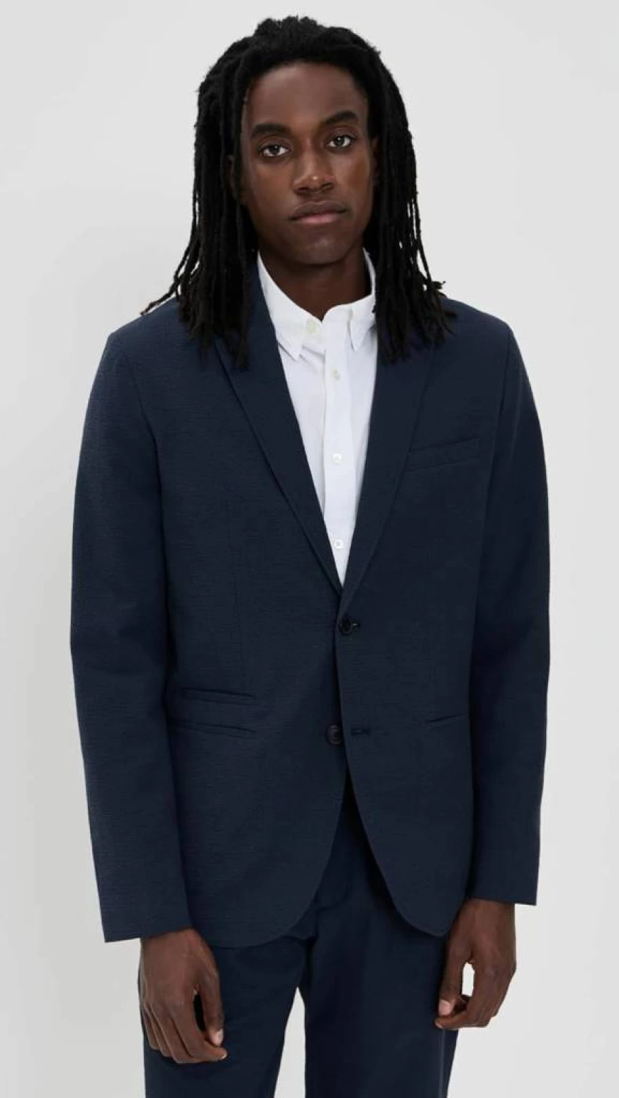 Club Monaco Men's Slim Fit Seersucker Blazer Jacket - Lightweight Summer Sport Coat