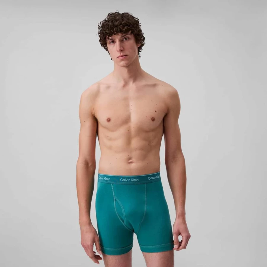 Calvin Klein Men's 3-Pack Cotton Stretch Boxer Briefs - Soft Comfort Underwear