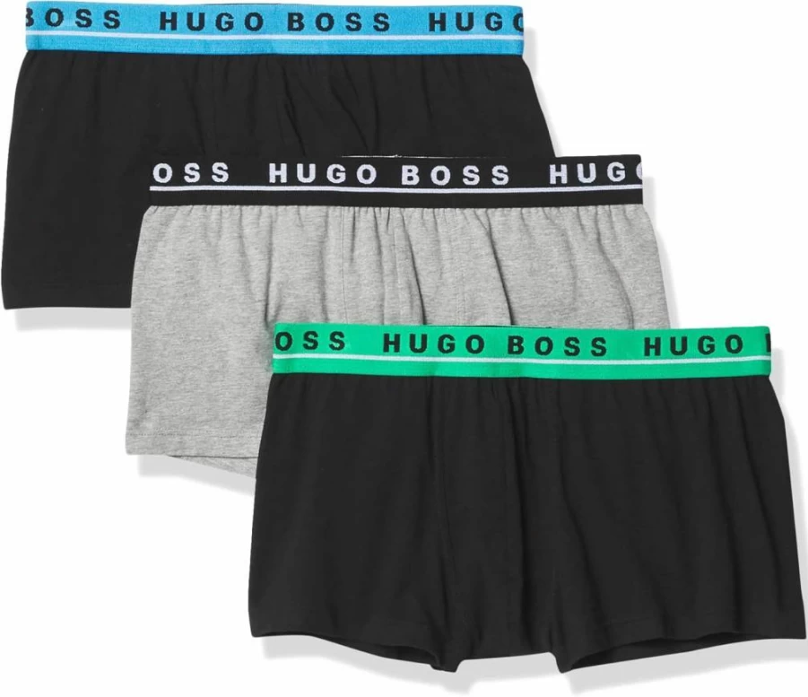 BOSS Men's Cotton Stretch Underwear 3-Pack - Comfortable Breathable Trunks