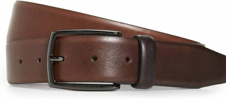 BOSS Men's Celie Genuine Italian Leather Belt – Premium Dress Belt for Men