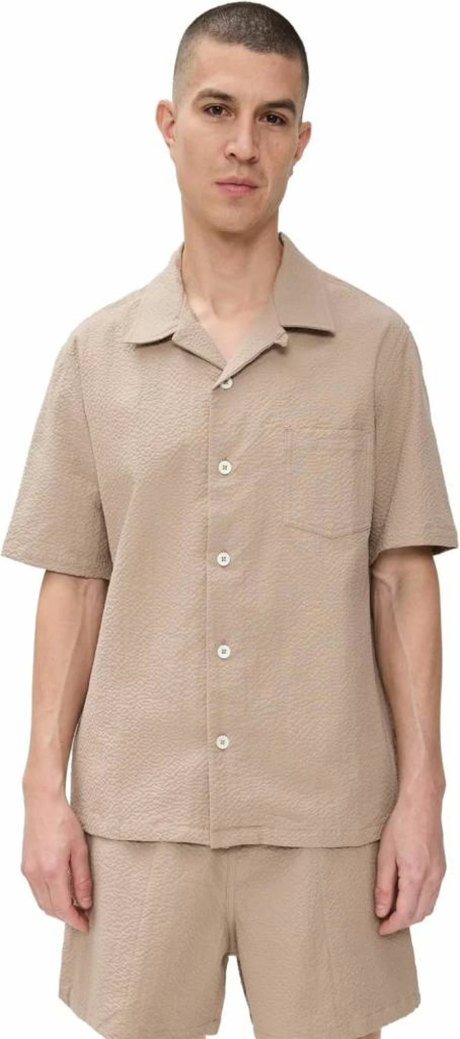 Howlin' Men's Seersucker Short Sleeve Shirt - Casual Summer Cocktail Party Top
