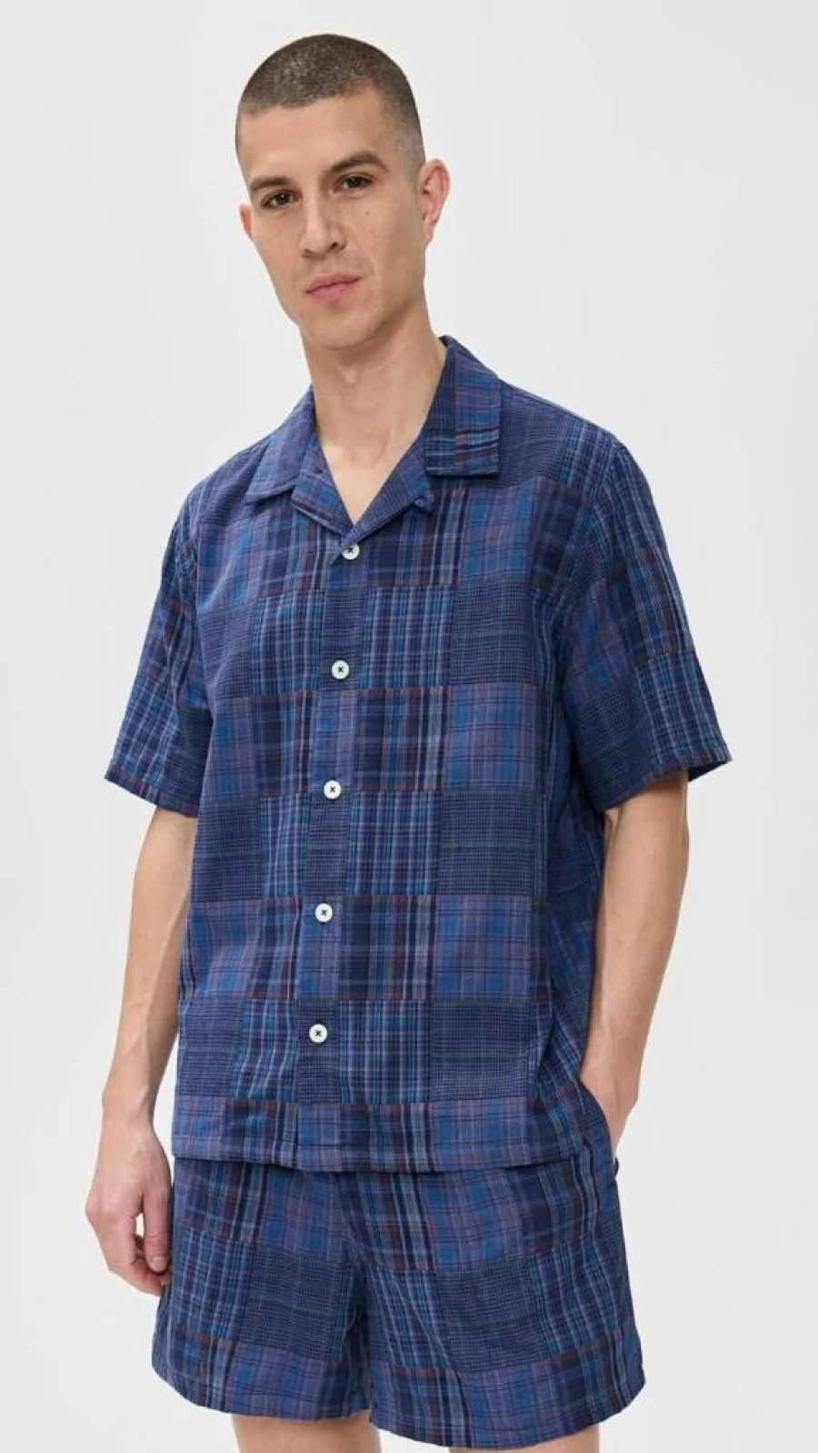 Howlin' Men's Madras Shirt - Cocktail Damore Short Sleeve Casual Button-Up