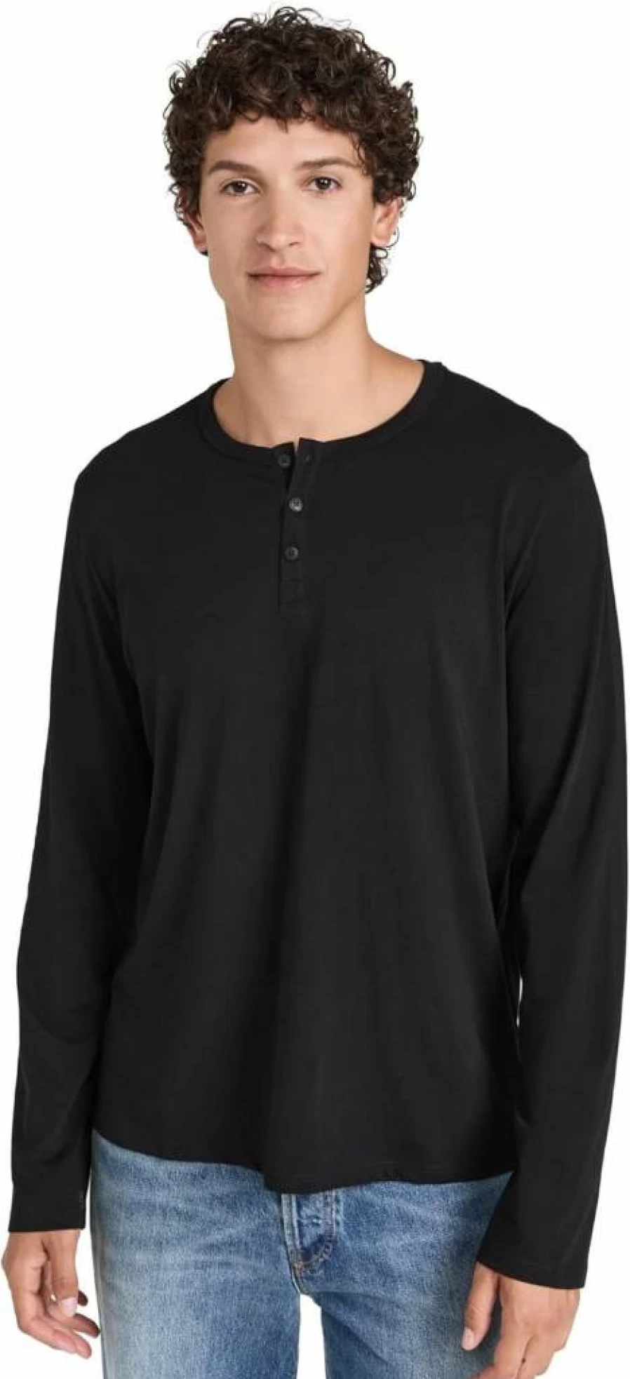 Anthony Thomas Melillo Men's Classic Long Sleeve Henley Jersey Shirt