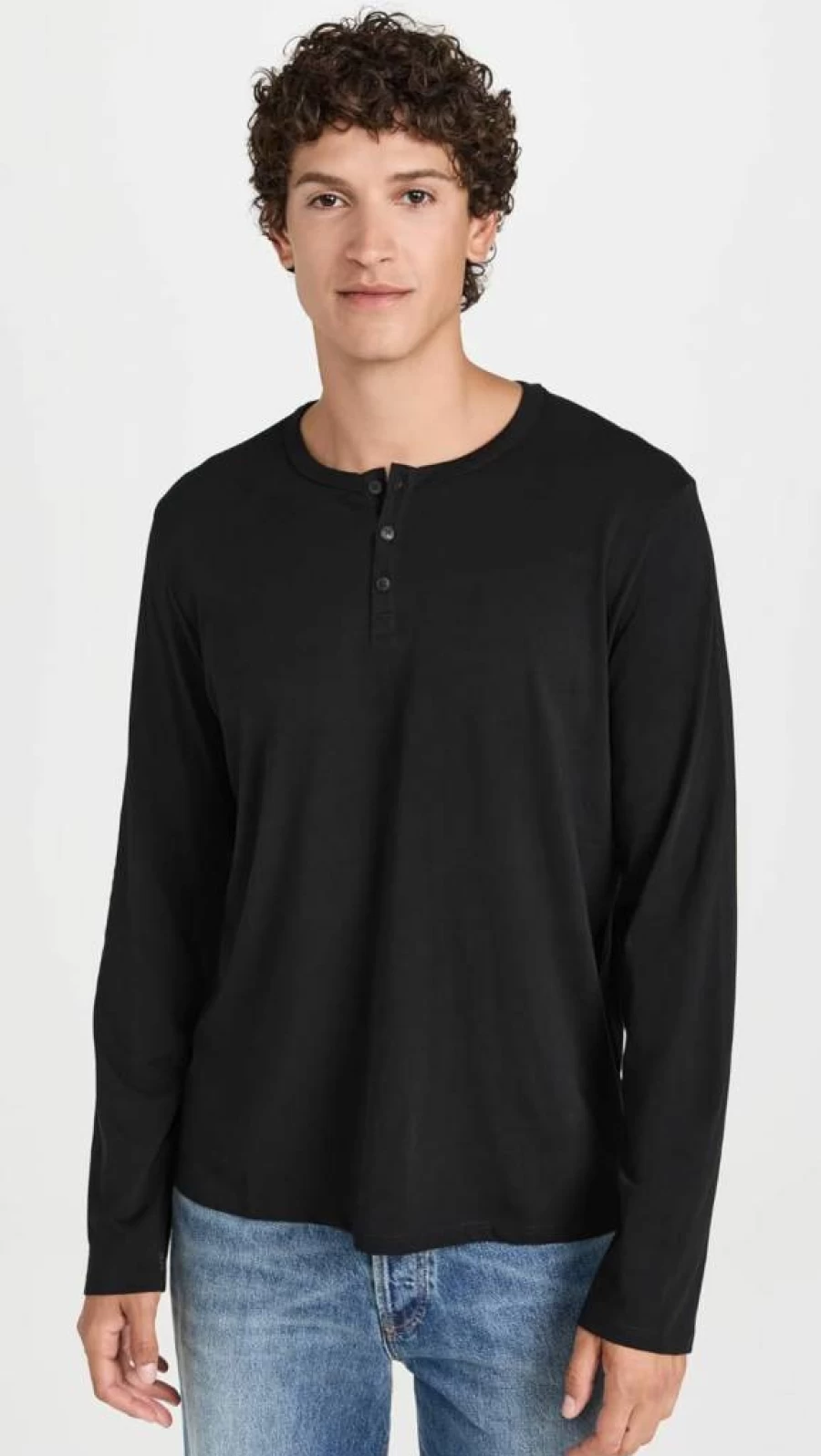 Anthony Thomas Melillo Men's Classic Long Sleeve Henley Jersey Shirt