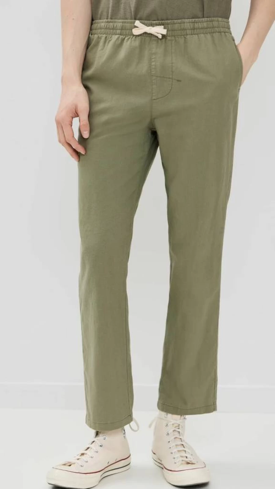 Rhythm Men's Relaxed Fit Linen Lounge Pants - Breathable Summer Jam Pants for Comfort