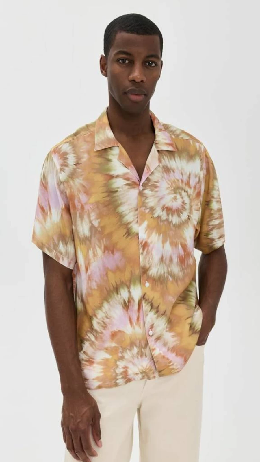 Bather Men's Calypso Swirl Camp Shirt - Stylish Hawaiian-Inspired Casual Shirt for Men