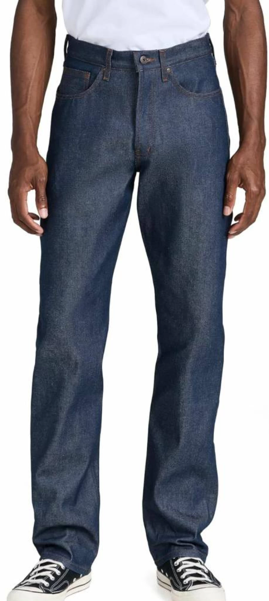 Naked & Famous Denim Men's True Guy Natural Indigo Selvedge Jeans - Raw Denim Slim Fit