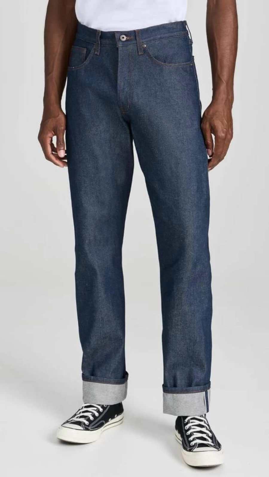 Naked & Famous Denim Men's True Guy Natural Indigo Selvedge Jeans - Raw Denim Slim Fit