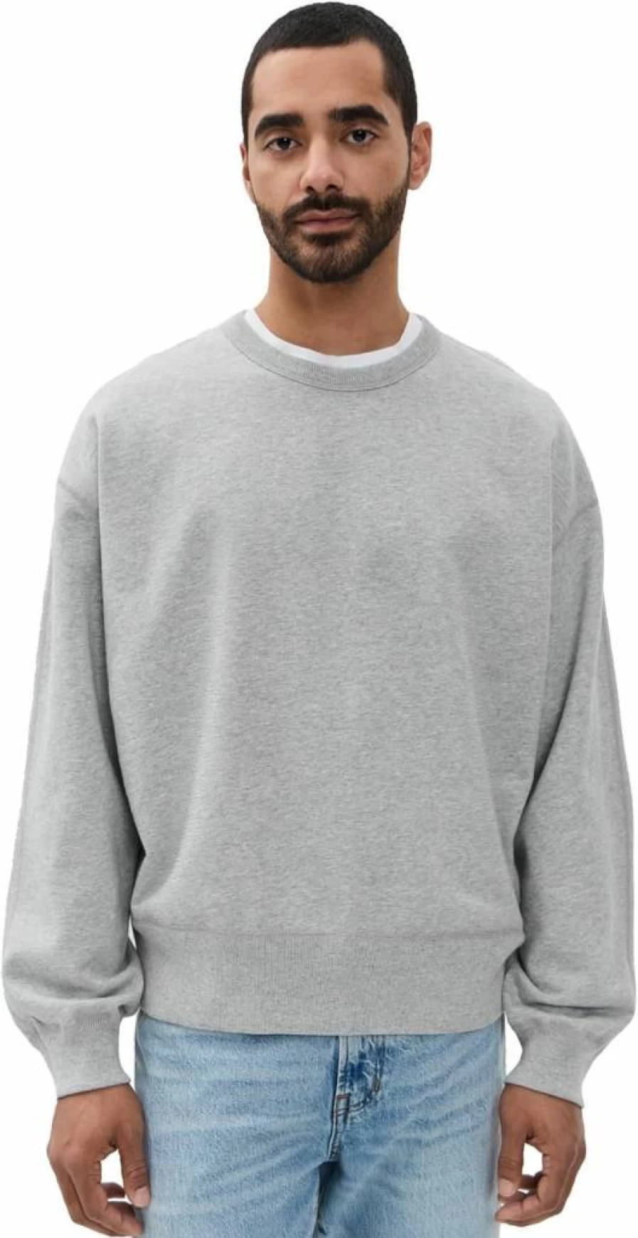 REIGNING CHAMP Men's Midweight Terry Relaxed Crewneck Sweatshirt - Comfortable Casual Pullover