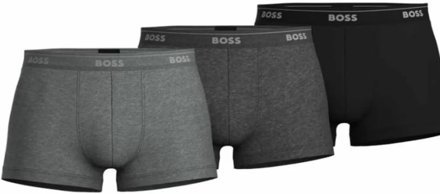 BOSS Men's Premium 3-Pack Cotton Classic Fit Underwear Trunks