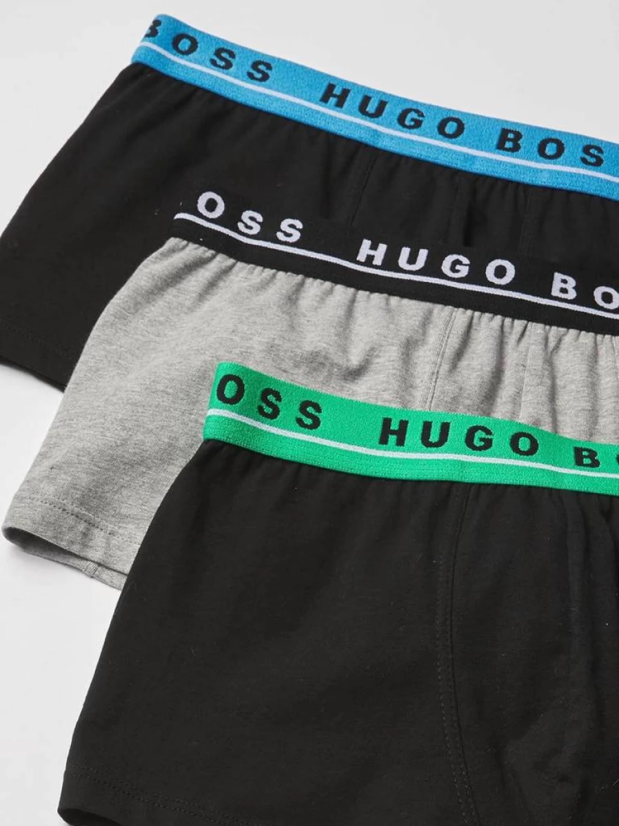 BOSS Men's Cotton Stretch Underwear 3-Pack - Soft Breathable Trunks for Comfort