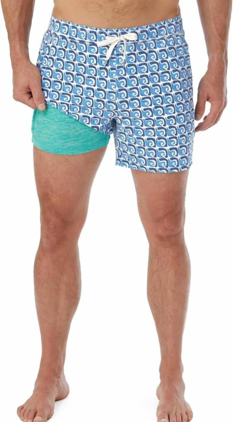 Fair Harbor Men's Bungalow Trunk 5-Inch Inseam Swim Shorts with Liner - Anti-Chafe Relaxed Fit Swimwear for Comfort