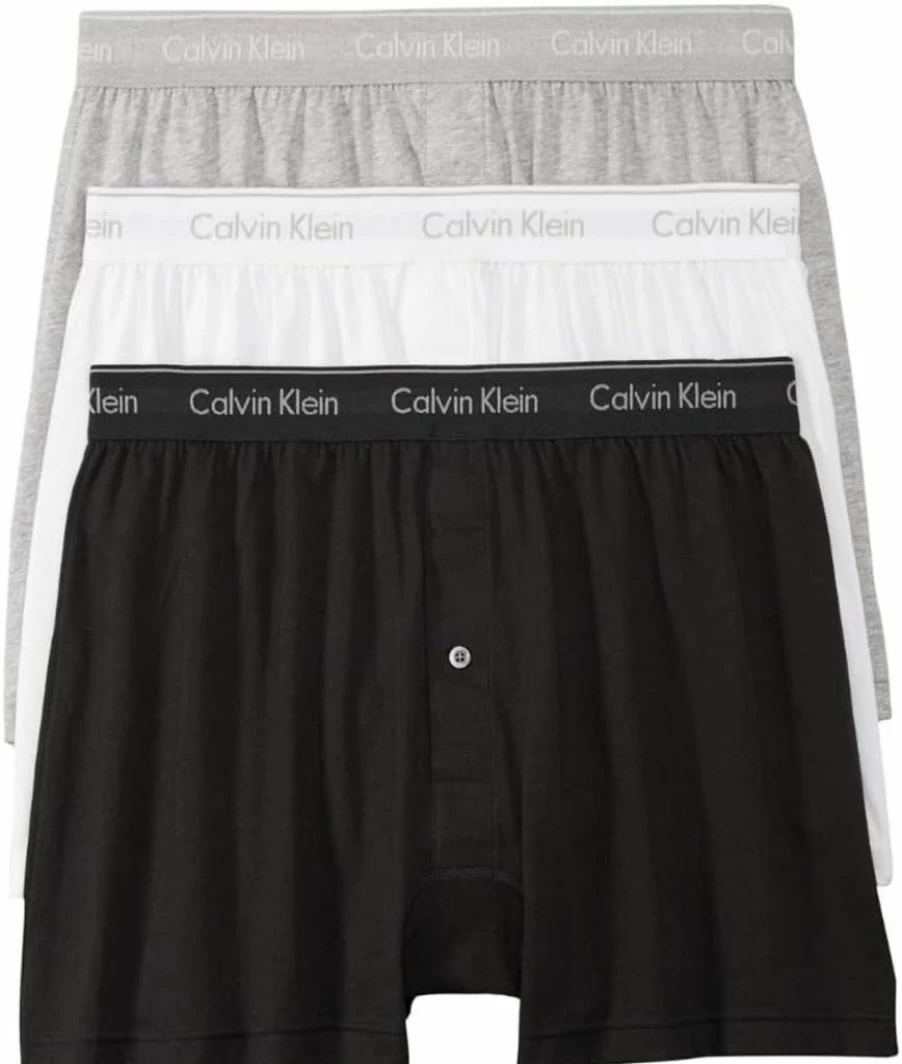 Calvin Klein Men's 3-Pack Classic Cotton Knit Boxer Briefs Underwear
