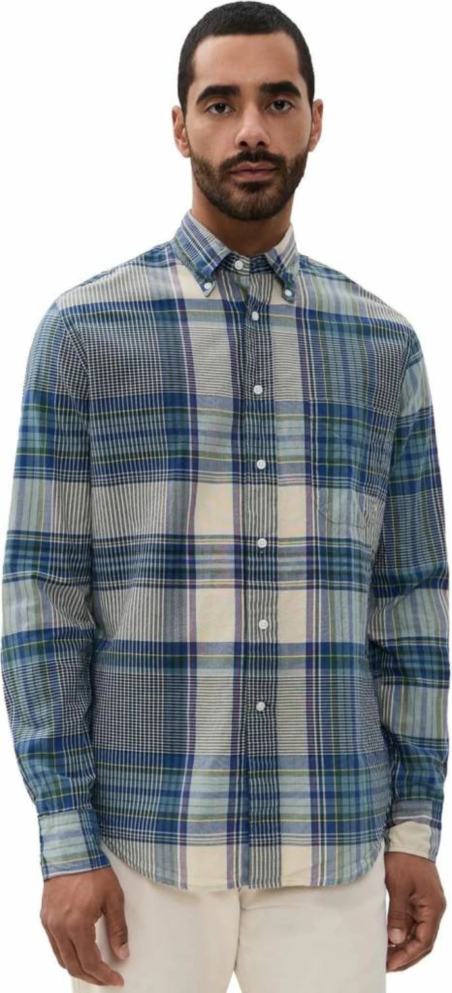 Gitman Vintage Men's Madras Shirt - Classic Plaid Cotton Button-Down for Casual Wear