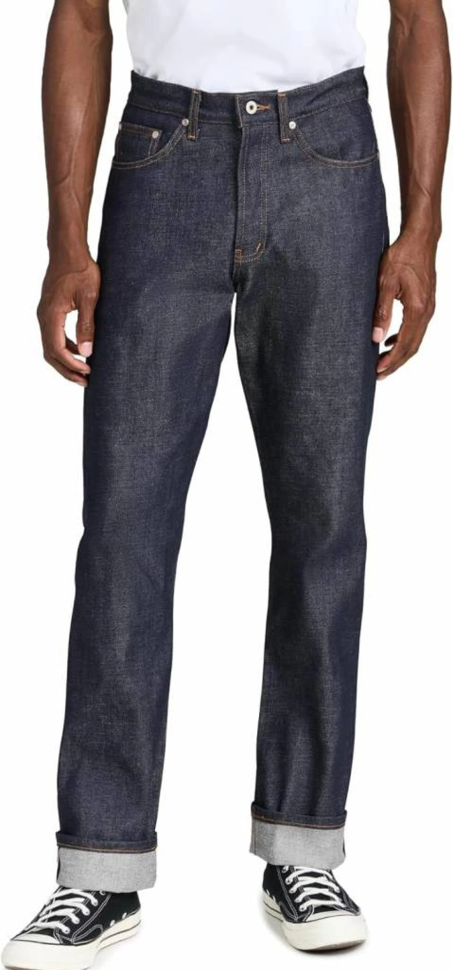 Naked & Famous Denim Men's True Guy Selvedge Jeans - Dirty Fade Raw Denim for Men