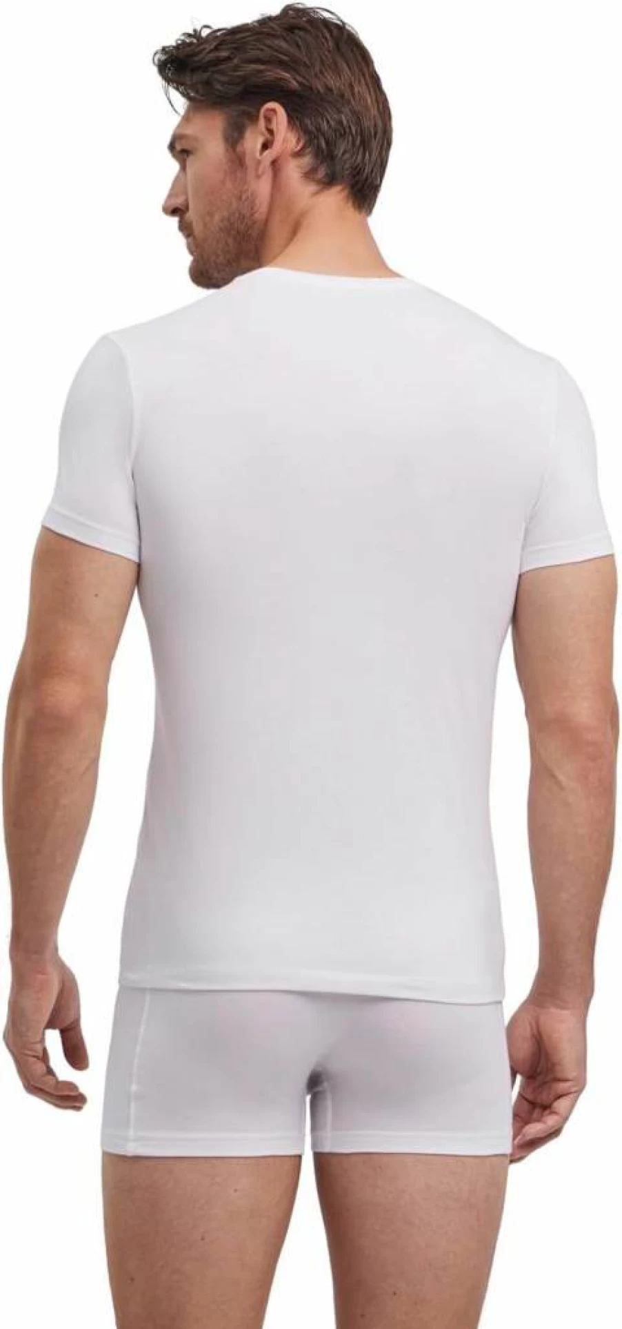 FALKE Men's Comfort Round Neck T-Shirt 2-Pack - Soft Cotton Daily Wear Essential
