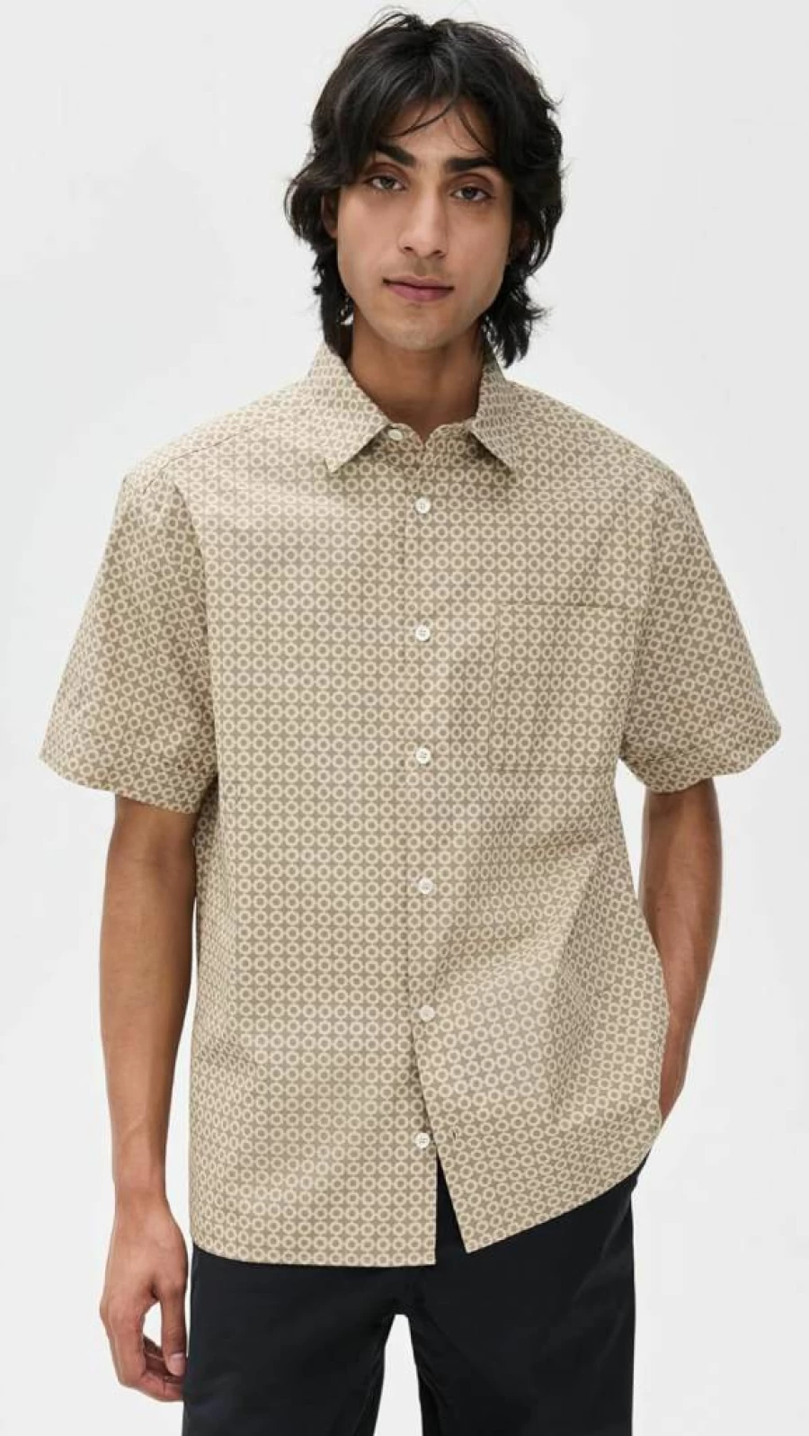 APC Men's Ross Printed Shirt - Casual Short Sleeve Button-Up Top