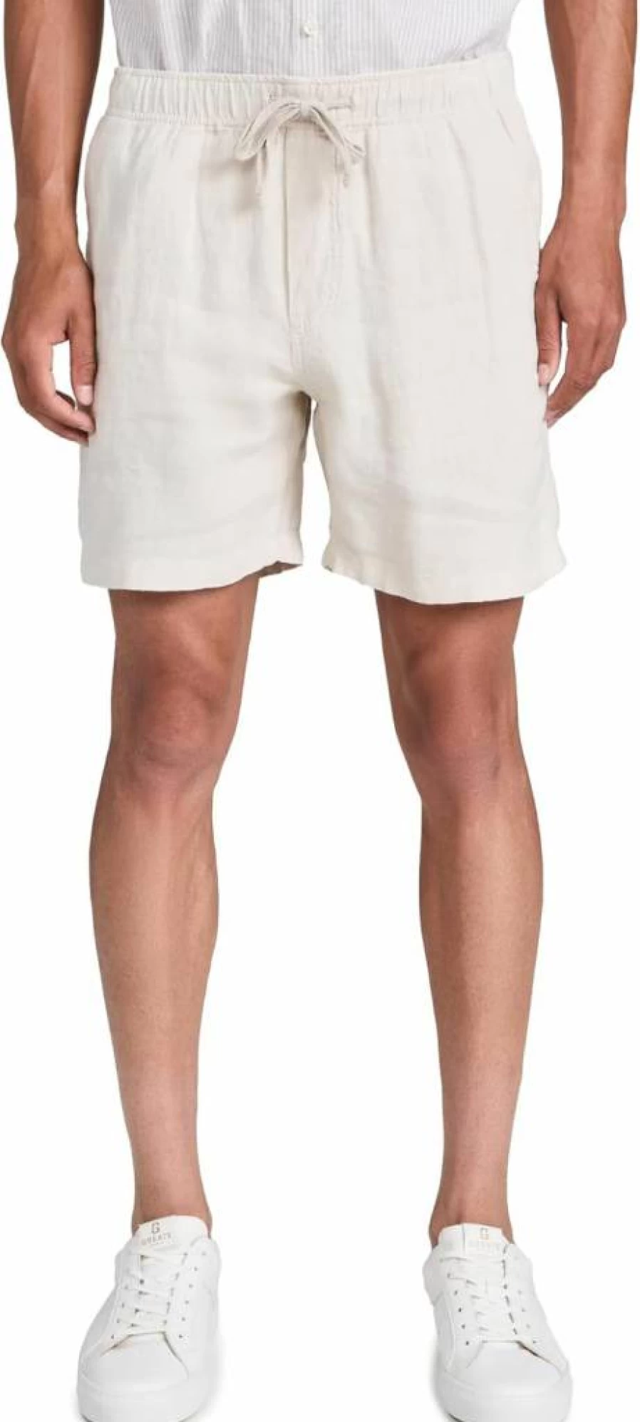 Faherty Men's 6" Linen Drawstring Shorts - Lightweight Summer Casual Shorts for Men