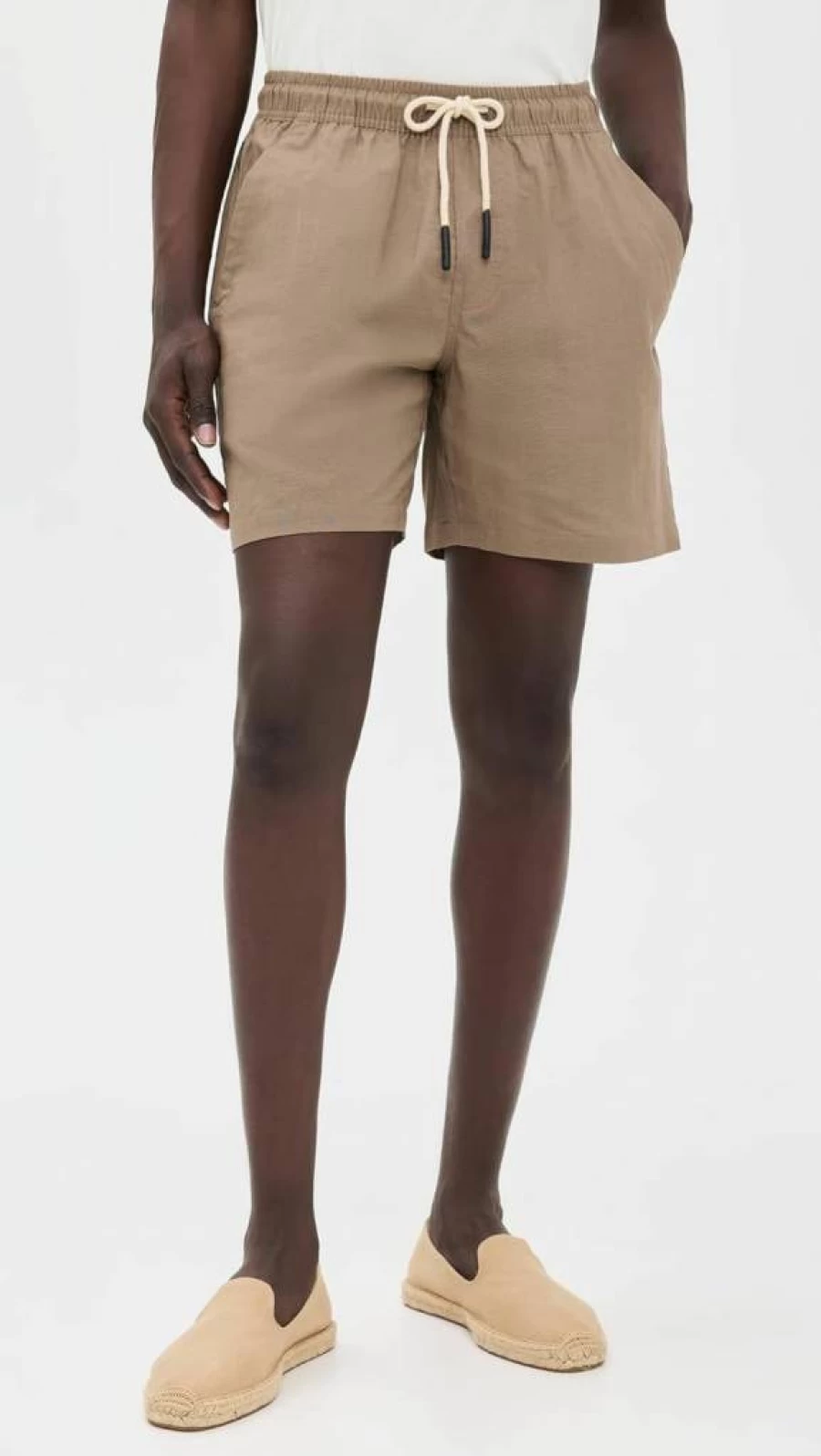 OAS Men's Taupe Linen Shorts - Lightweight Summer Casual Shorts for Men