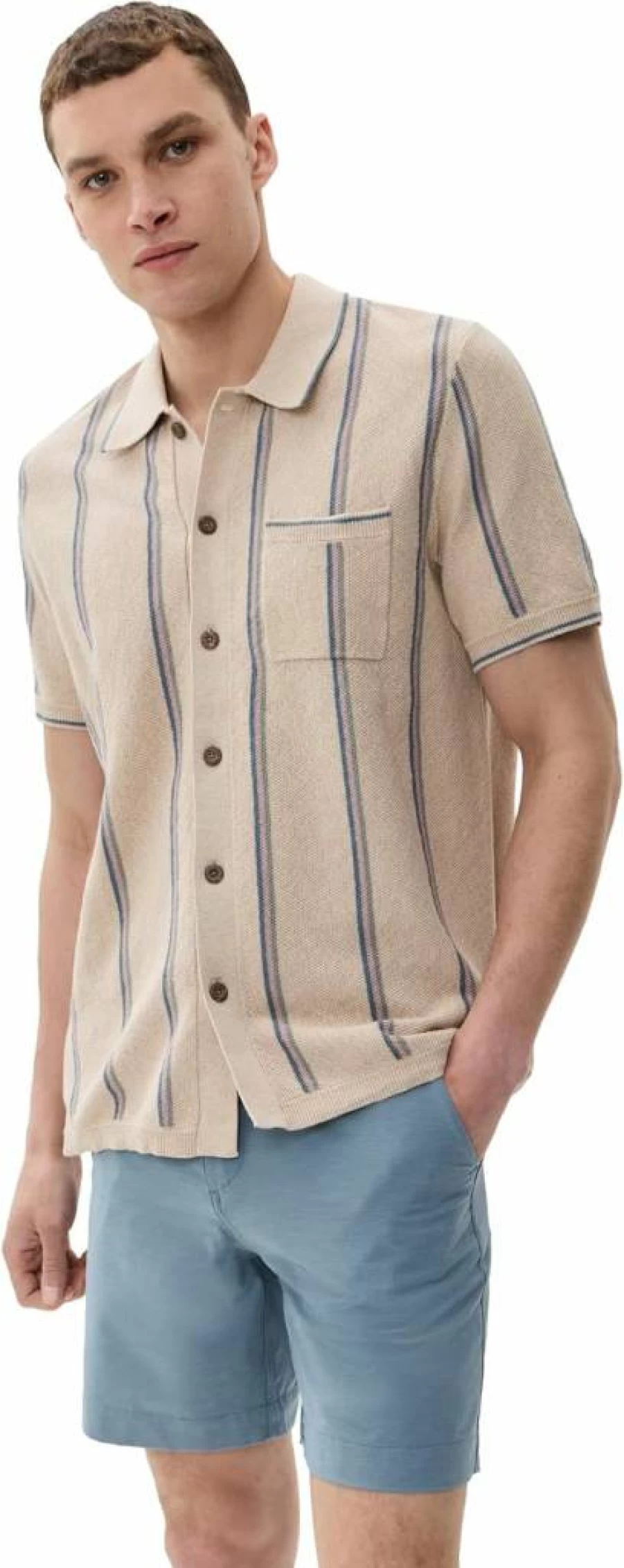 Faherty Men's Sweater Shirt - Premium Knit Casual Long Sleeve Top for Men
