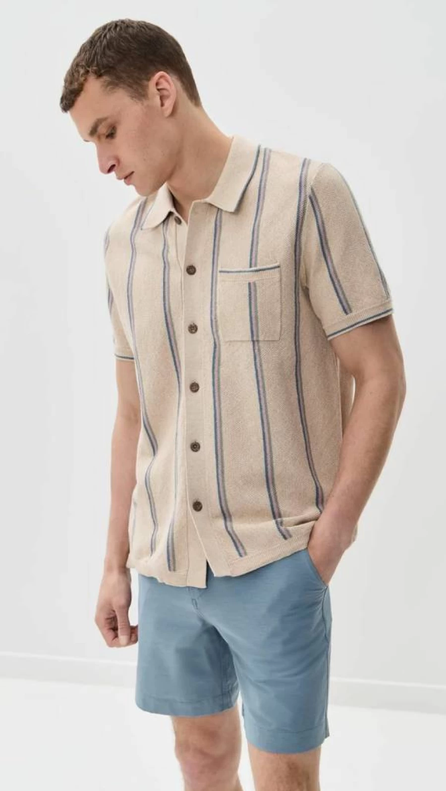 Faherty Men's Sweater Shirt - Premium Knit Casual Long Sleeve Top for Men