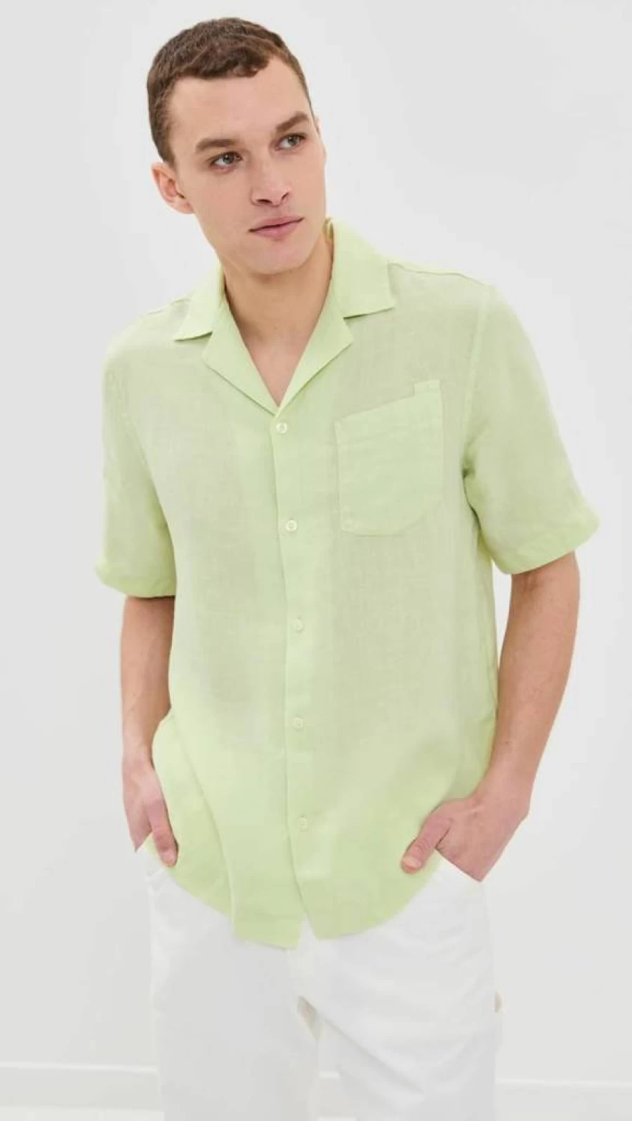 Frescobol Carioca Men's Angelo GD Linen Shirt - Premium Breathable Summer Casual Wear