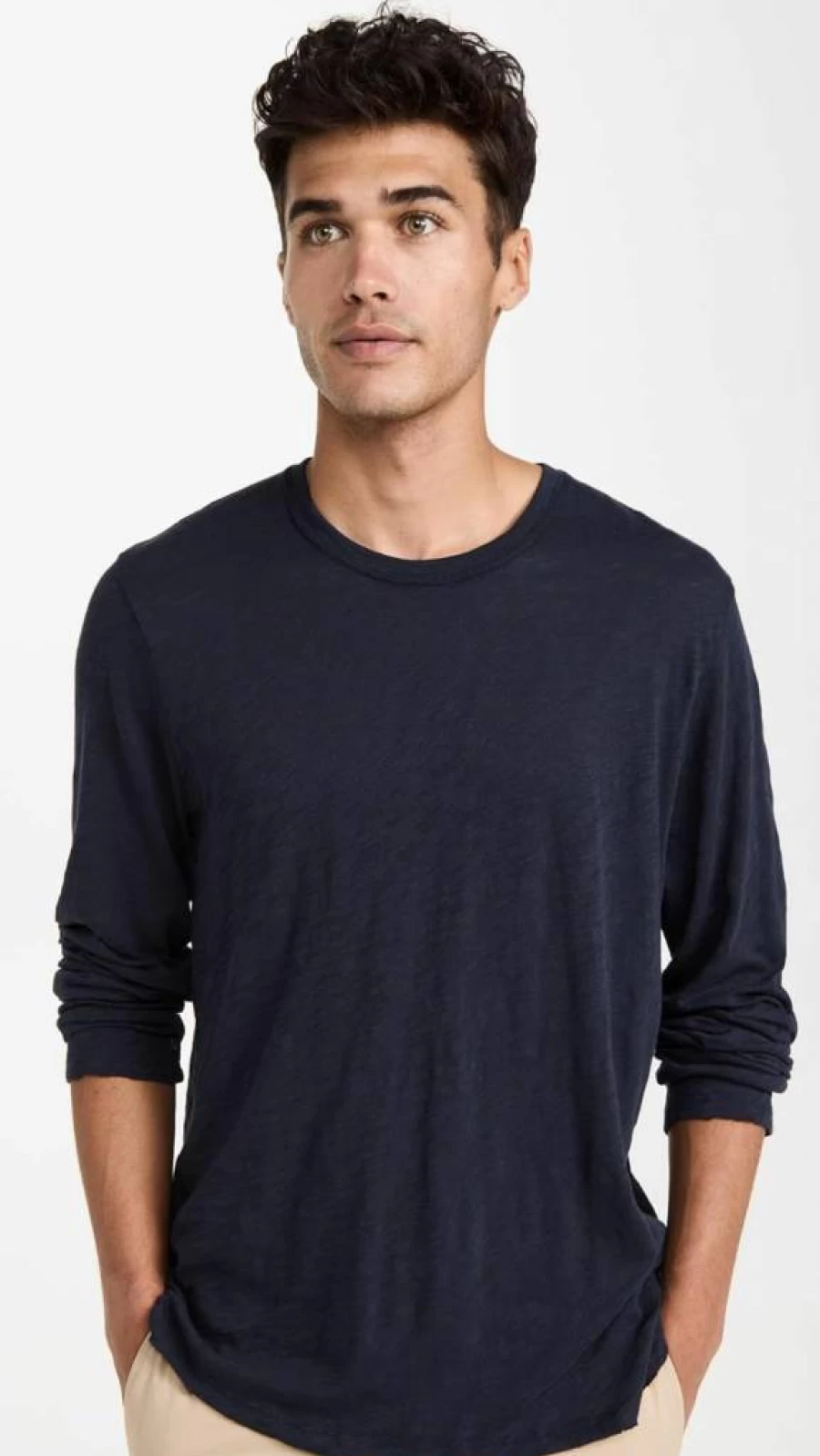 Anthony Thomas Melillo Men's Slub Jersey Destroyed Wash Crew Neck T-Shirt – Distressed Casual Tee
