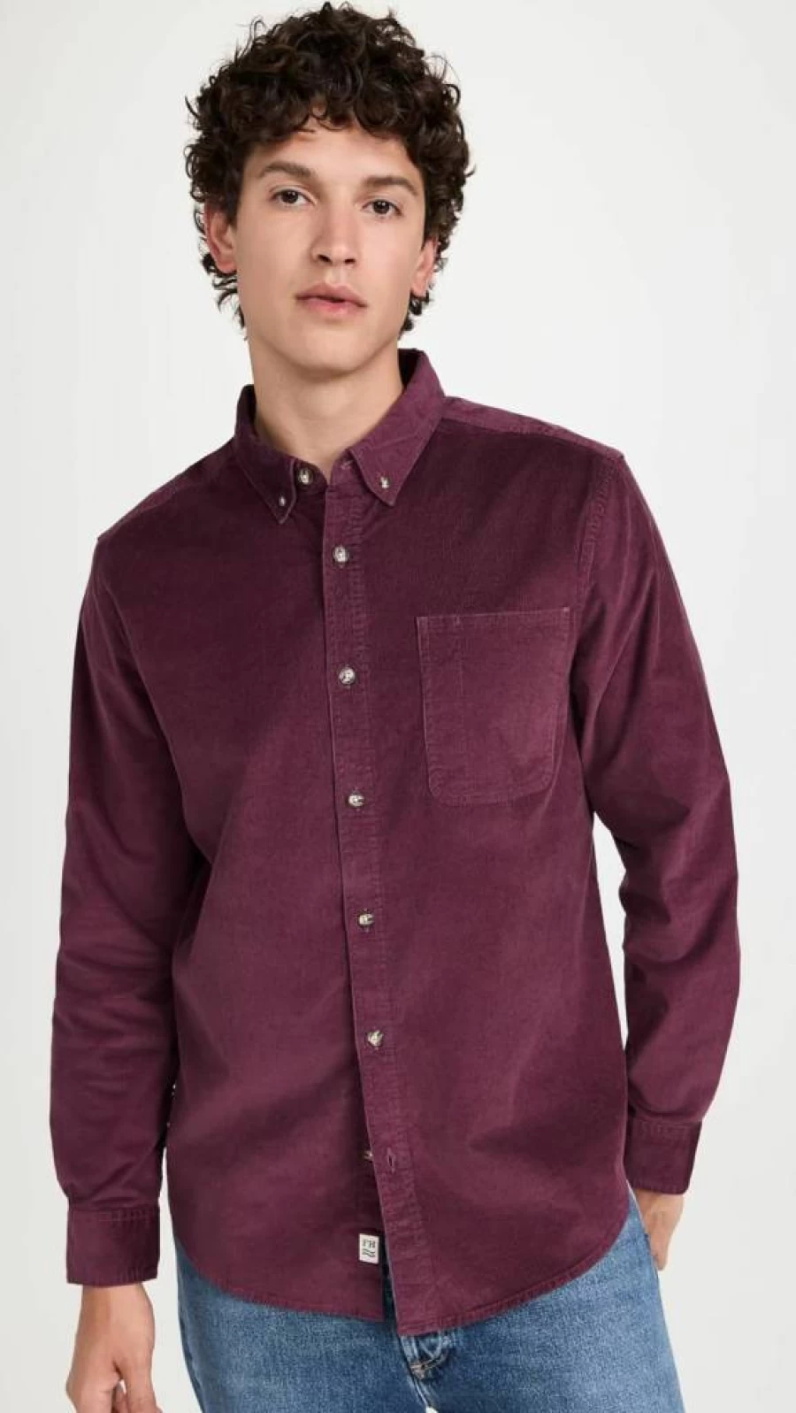 Fair Harbor Stretch Burgundy Corduroy Shirt for Men & Women