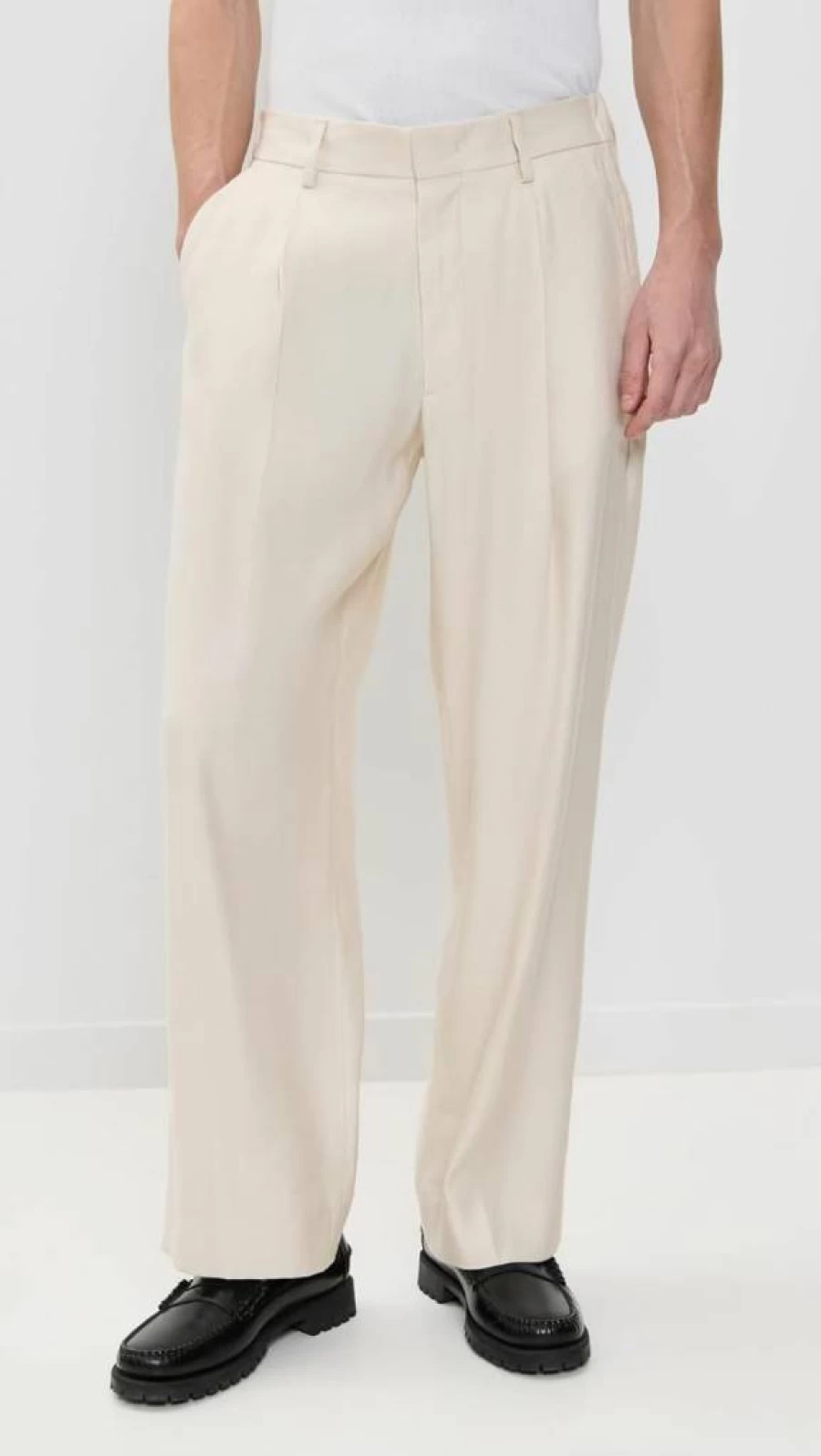NN07 Men's Kay Pleated Linen Trousers - Lightweight Summer Pants for Men