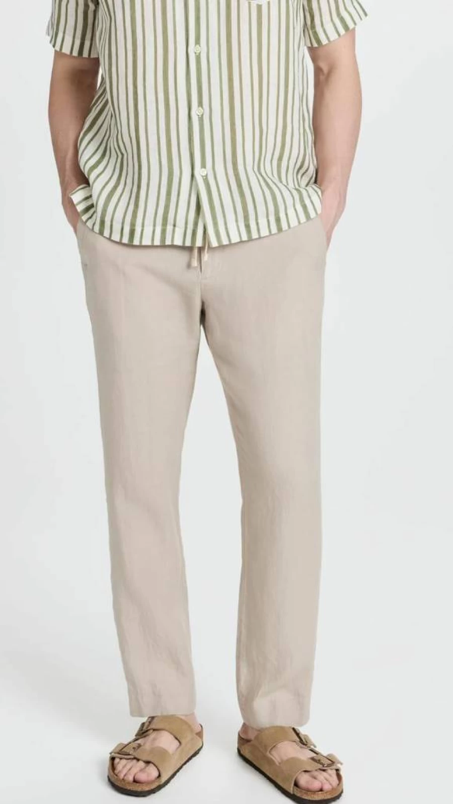 Vince Men's Lightweight Hemp Pants - Slim Fit Casual Trousers for Men