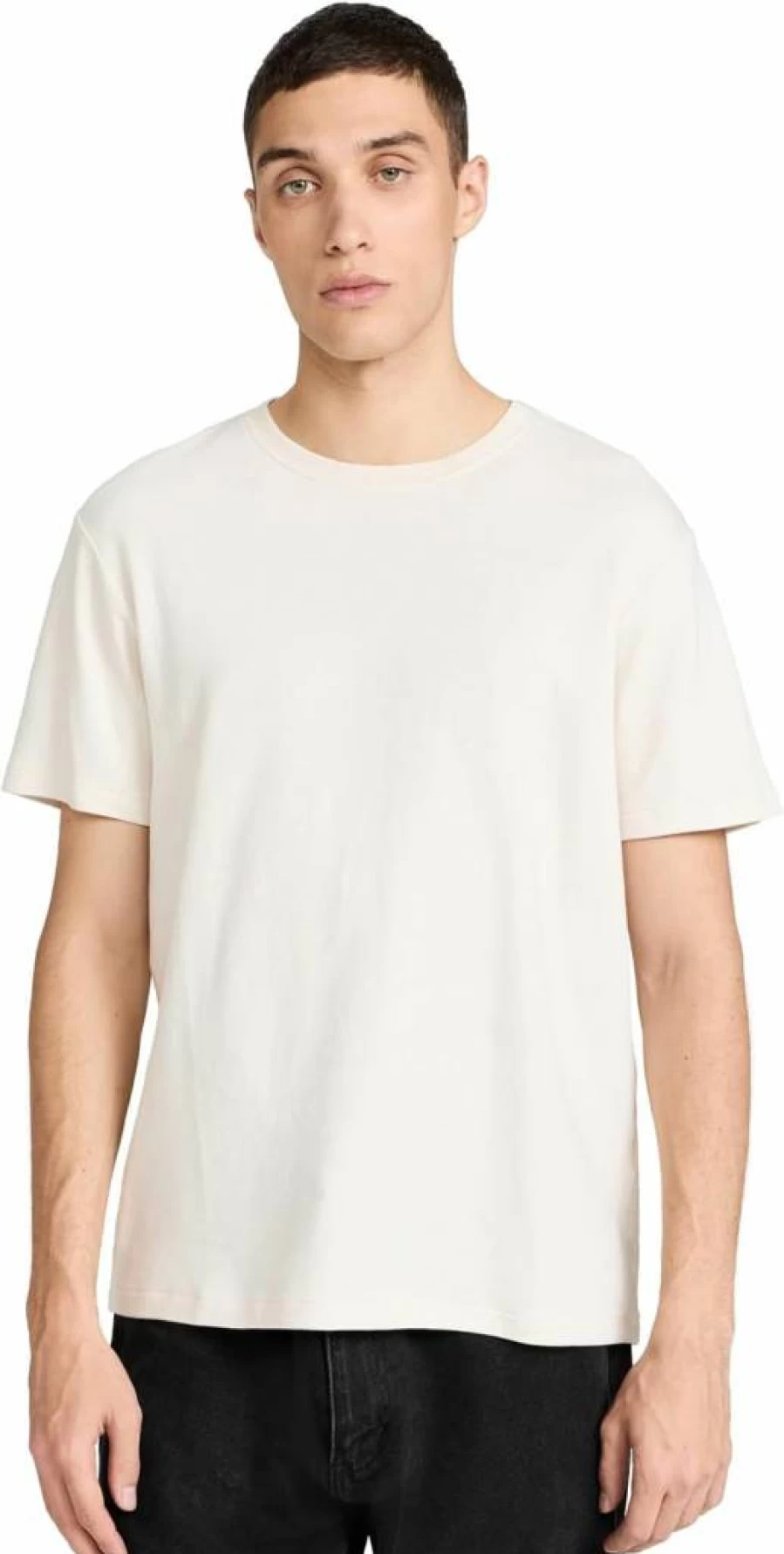 FRAME Men's Dual-Layer Folded T-Shirt - Slim Fit Casual Tee