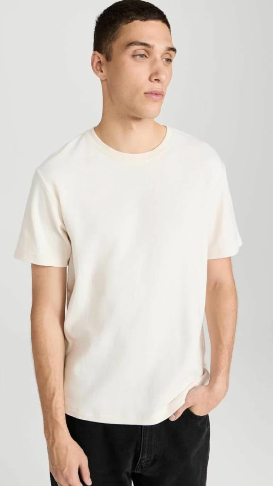 FRAME Men's Dual-Layer Folded T-Shirt - Slim Fit Casual Tee