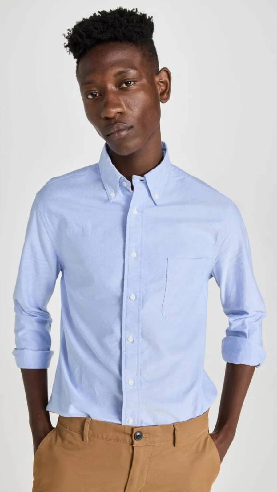 Gitman Bros Men's Blue Oxford Shirt - Classic Vintage Style