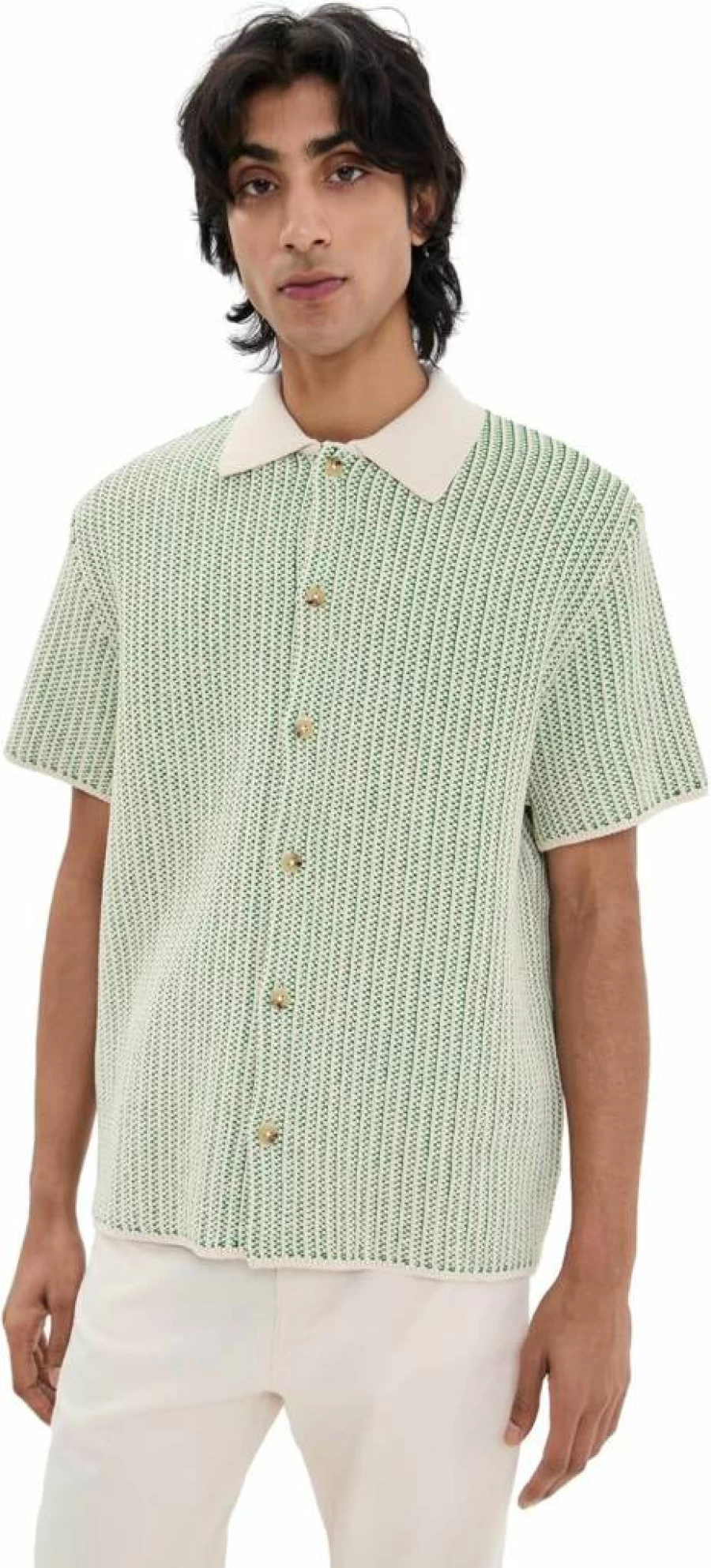 Les Deux Men's Easton Knitted Shirt - Premium Cotton Casual Button-Up