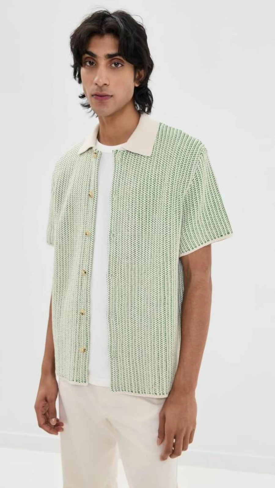 Les Deux Men's Easton Knitted Shirt - Premium Cotton Casual Button-Up