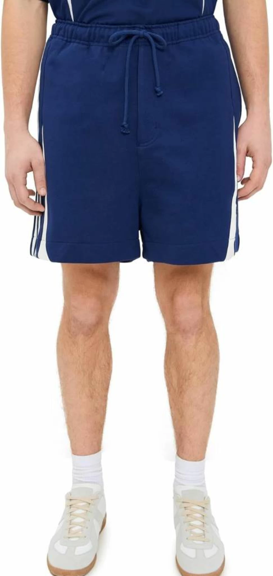 Y-3 Men's 4" French Terry Cutline Shorts - Black Athletic Shorts for Running & Training