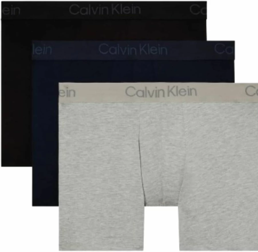Calvin Klein Men's 3-Pack Ultra-Soft Boxer Briefs - Modern Fit Cotton Underwear