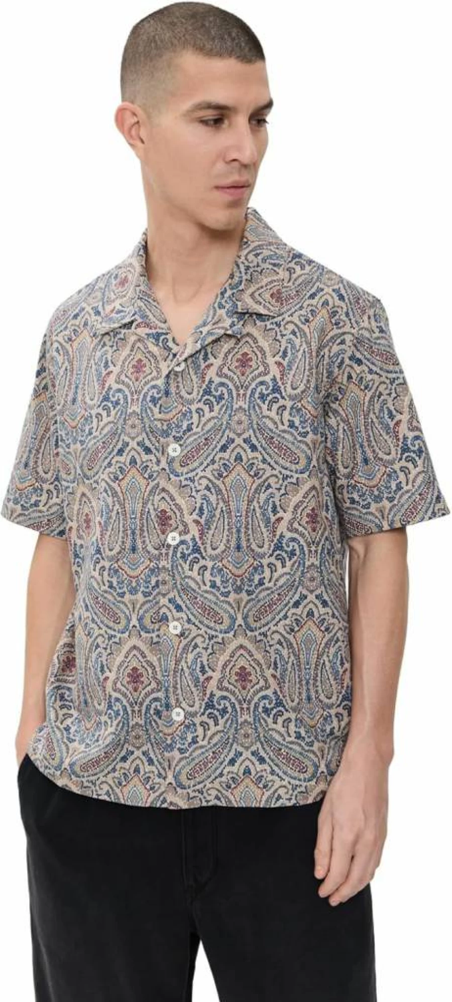 Howlin' Men's Paisley Print Cocktail Shirt - D'Amore Floral Design Casual Button-Up