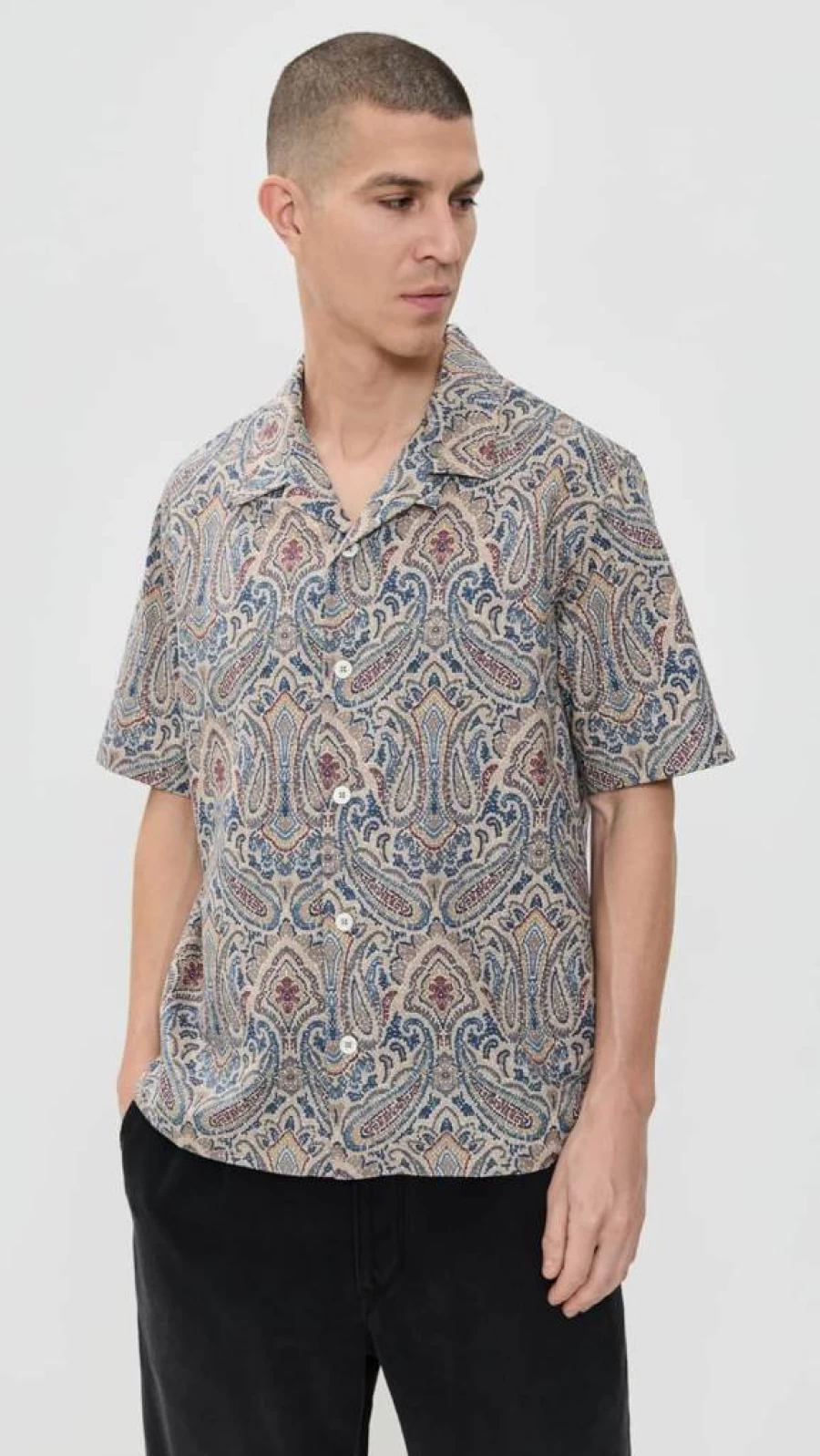Howlin' Men's Paisley Print Cocktail Shirt - D'Amore Floral Design Casual Button-Up