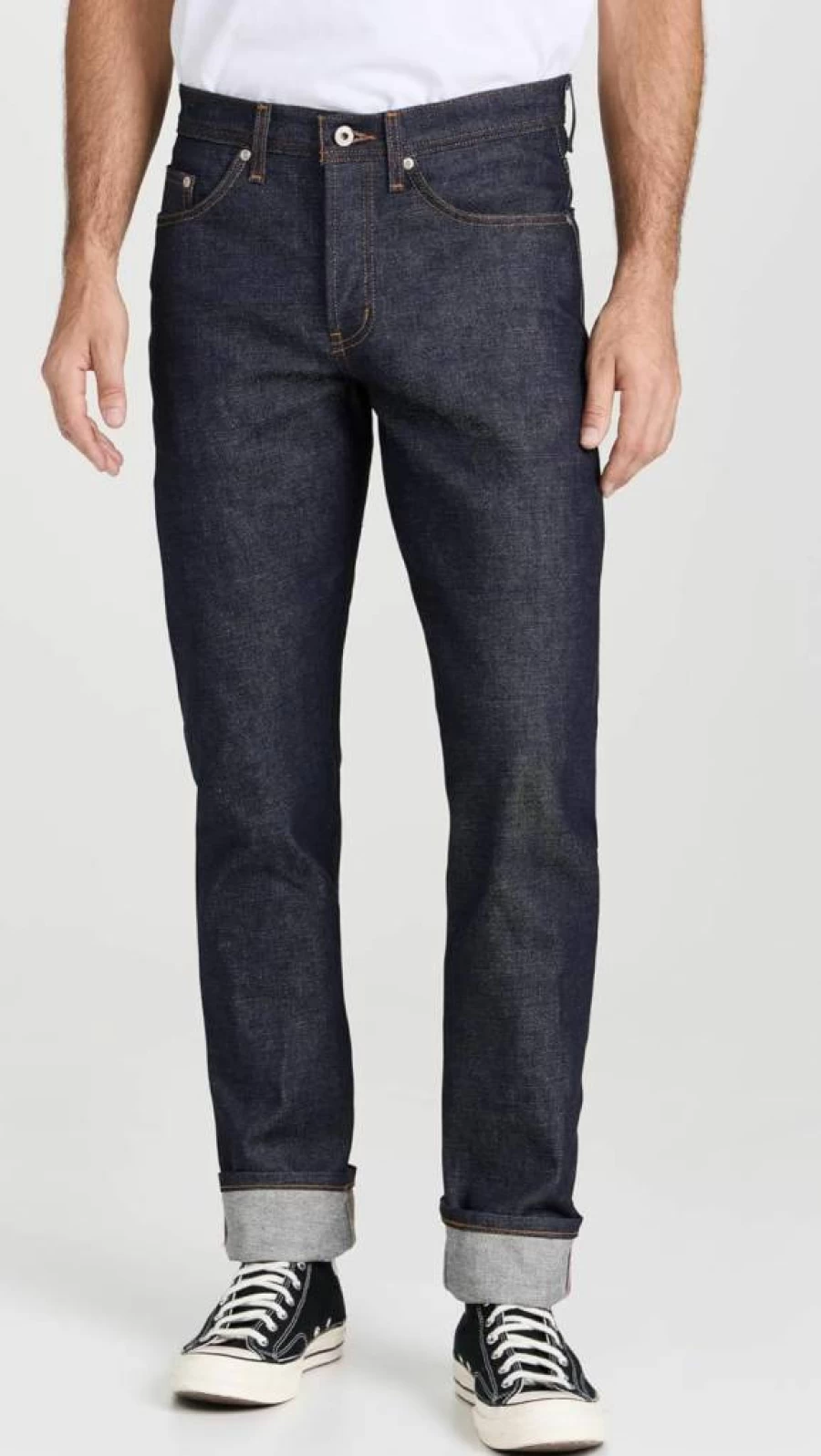 Naked & Famous Denim Men's Weird Guy Selvedge Jeans in Dirty Fade Wash - Low Rise Slim Fit Raw Denim